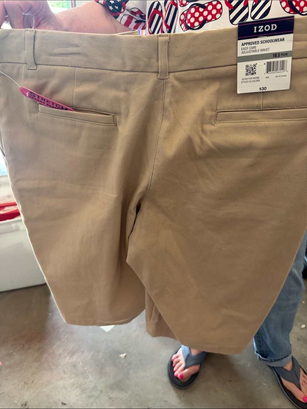 Izod Khaki Stretch Schoolwear Shorts